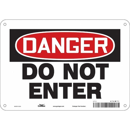 Safety Sign, 7 in Height, 10 in Width, Aluminum, Vertical Rectangle, English, 472M71 MPN:472M71