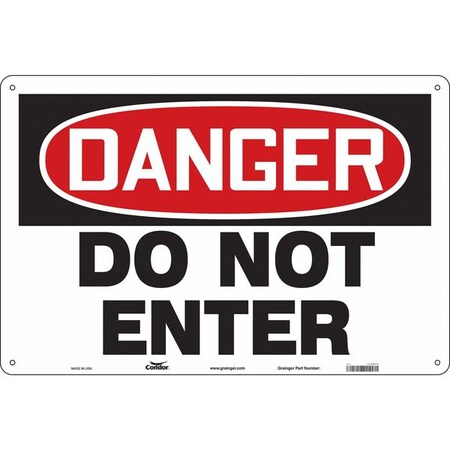 Safety Sign, 24 in H, 36 in W, Aluminum, Horizontal Rectangle, English, 472M74 MPN:472M74