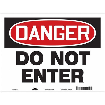 Safety Sign, 18 in H, 24 in W, Vinyl, Horizontal Rectangle, English, 472M84 MPN:472M84