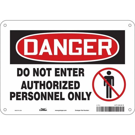Safety Sign, 7 in Height, 10 in Width, Vinyl, Vertical Rectangle, English, 472N05 MPN:472N05