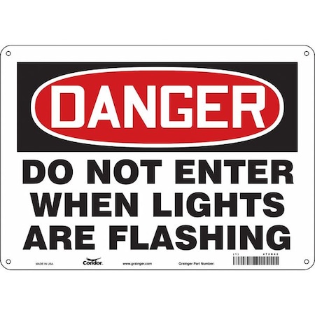 Safety Sign, 10 in Height, 14 in Width, Fiberglass, Horizontal Rectangle, English MPN:472N42
