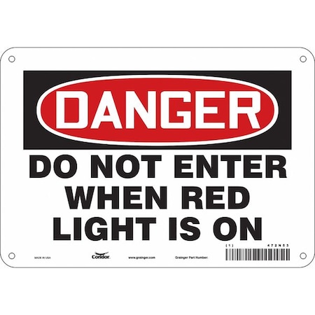 Safety Sign, 7 in Height, 10 in Width, Vinyl, Vertical Rectangle, English, 472N53 MPN:472N53