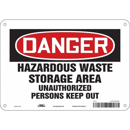 Safety Sign, 7 in Height, 10 in Width, Vinyl, Vertical Rectangle, English, 472P88 MPN:472P88