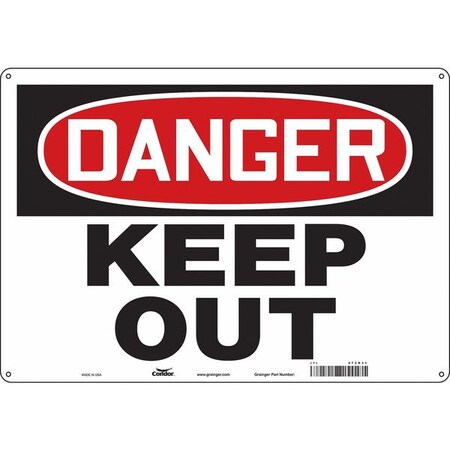Safety Sign, 14 in H, 20 in W, Aluminum, Horizontal Rectangle, English, 472R31 MPN:472R31
