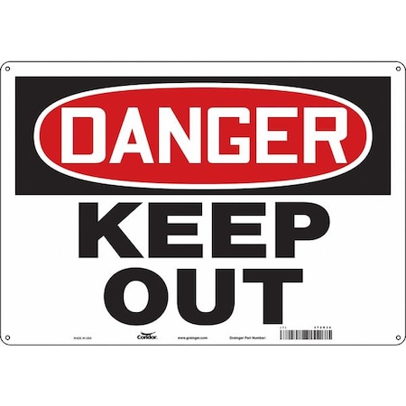 Safety Sign, 14 in H, 20 in W, Polyethylene, Horizontal Rectangle, English, 472R38 MPN:472R38