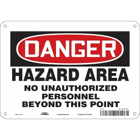 Safety Sign, 7 in Height, 10 in Width, Polyethylene, Vertical Rectangle, English, 472T05 MPN:472T05