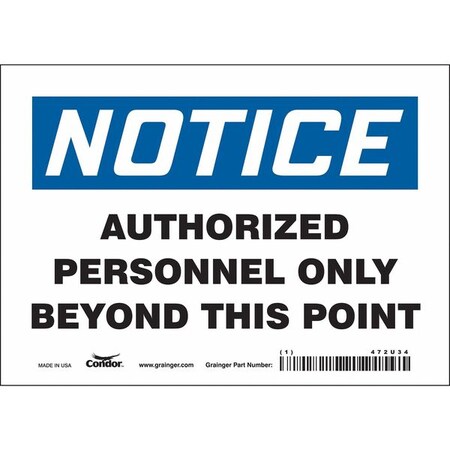 Safety Sign, 5 in Height, 7 in Width, Vinyl, Horizontal Rectangle, English, 472U34 MPN:472U34