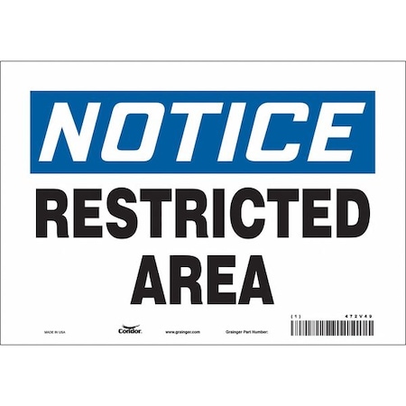 Safety Sign, 7 in Height, 10 in Width, Vinyl, Vertical Rectangle, English, 472V49 MPN:472V49