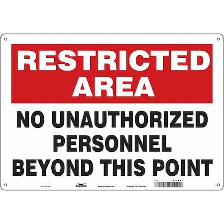 Safety Sign, 14 in H, 20 in W, Aluminum, Horizontal Rectangle, English, 472W87 MPN:472W87