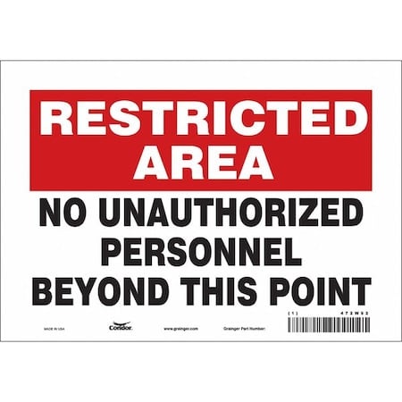 Safety Sign, 7 in Height, 10 in Width, Vinyl, Vertical Rectangle, English, 472W92 MPN:472W92