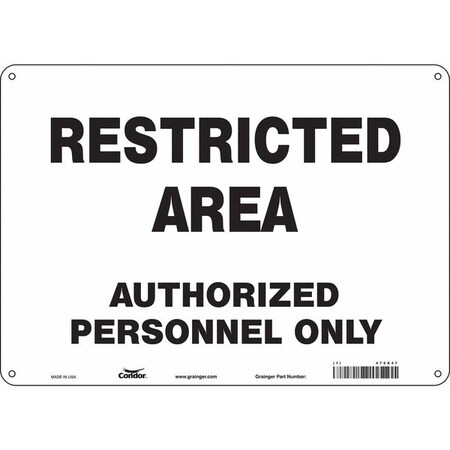 Safety Sign, 10 in Height, 14 in Width, Aluminum, Horizontal Rectangle, English, 472X47 MPN:472X47