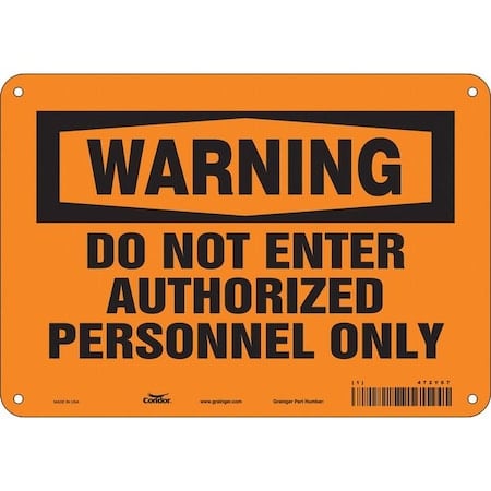 Safety Sign, 7 in Height, 10 in Width, Aluminum, Vertical Rectangle, English, 472Y67 MPN:472Y67