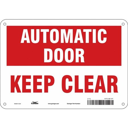 Safety Sign, 7 in Height, 10 in Width, Aluminum, Vertical Rectangle, English, 472Z37 MPN:472Z37