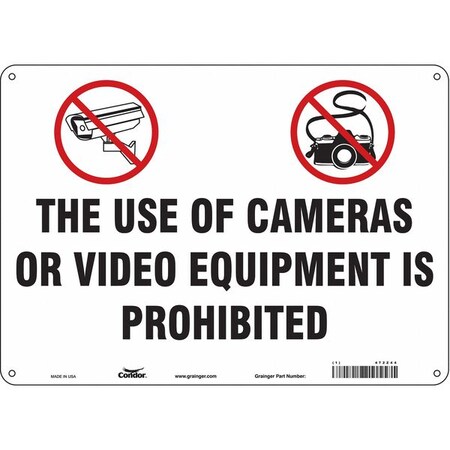 Safety Sign, 10 in Height, 14 in Width, Aluminum, Horizontal Rectangle, English, 472Z44 MPN:472Z44
