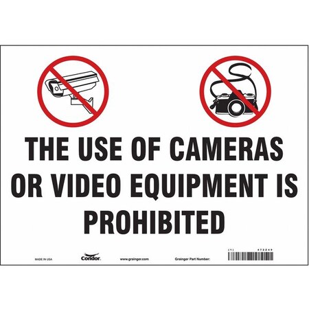 Safety Sign, 10 in Height, 14 in Width, Vinyl, Horizontal Rectangle, English, 472Z49 MPN:472Z49