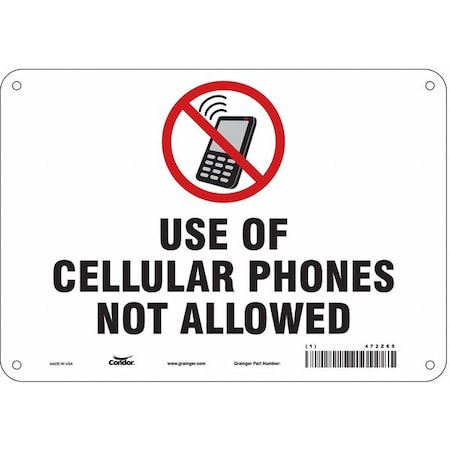 Safety Sign, 7 in Height, 10 in Width, Aluminum, Vertical Rectangle, English, 472Z65 MPN:472Z65