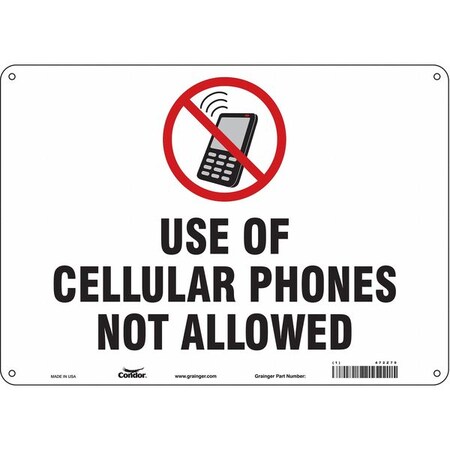 Safety Sign, 10 in Height, 14 in Width, Polyethylene, Horizontal Rectangle, English, 472Z70 MPN:472Z70