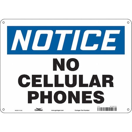 Safety Sign, 10 in Height, 14 in Width, Aluminum, Horizontal Rectangle, English, 472Z75 MPN:472Z75
