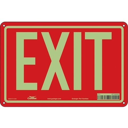 Exit Sign, Plastic, 12