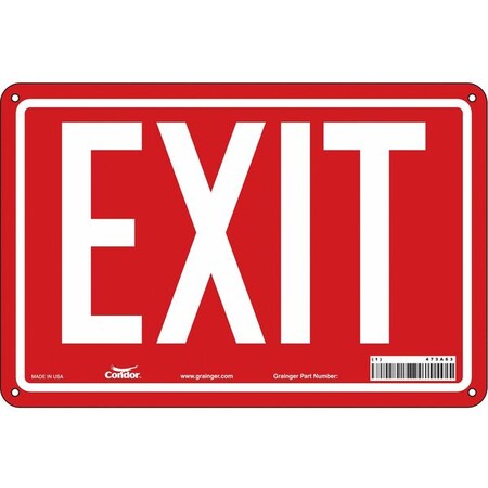 Exit Sign, Plastic, 12