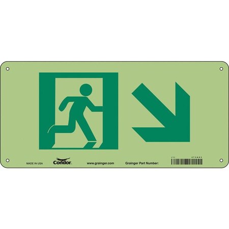 Exit Sign, Aluminum, 14