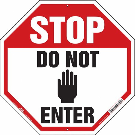 Safety Sign, 24 in H, 24 in W, Polyethylene, Octagon, English, 473C25 MPN:473C25