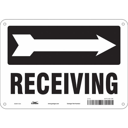 Receiving, 10 in W x 7 in H, Vertical Rectangle, Polyethylene, 473C30 MPN:473C30