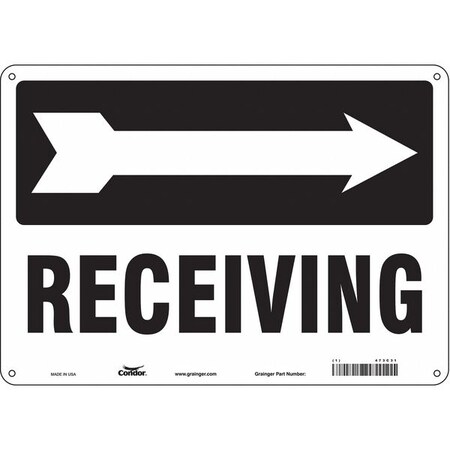 Receiving, 14 in W x 10 in H, Horizontal Rectangle, Polyethylene, 473C31 MPN:473C31