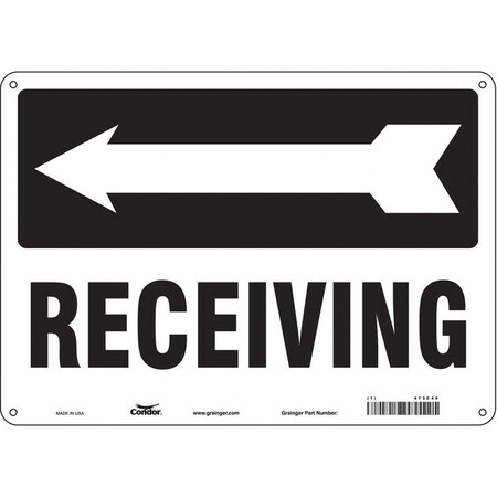 Receiving, 14 in W x 10 in H, Horizontal Rectangle, Polyethylene, 473C40 MPN:473C40