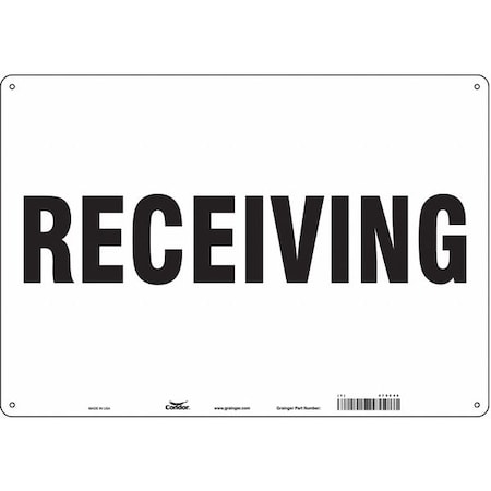 Receiving, 20 in W x 14 in H, Horizontal Rectangle, Aluminum, 473C48 MPN:473C48