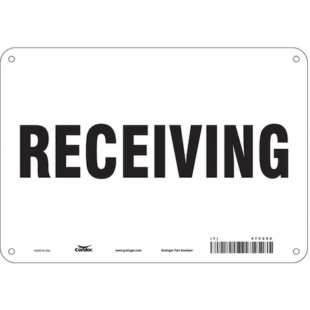 Receiving, 10 in W x 7 in H, Vertical Rectangle, Polyethylene, 473C50 MPN:473C50