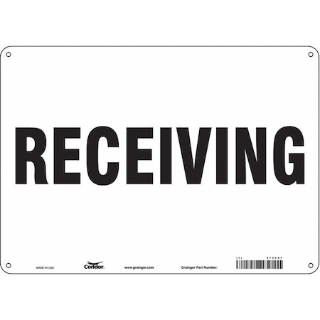 Receiving, 14 in W x 10 in H, Horizontal Rectangle, Polyethylene, 473C51 MPN:473C51