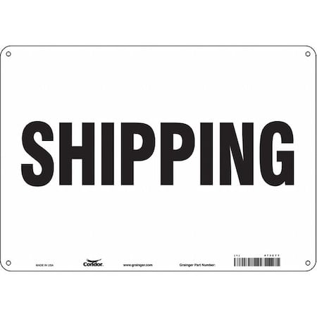 Shipping, 14 in W x 10 in H, Horizontal Rectangle, Aluminum, 473C77 MPN:473C77