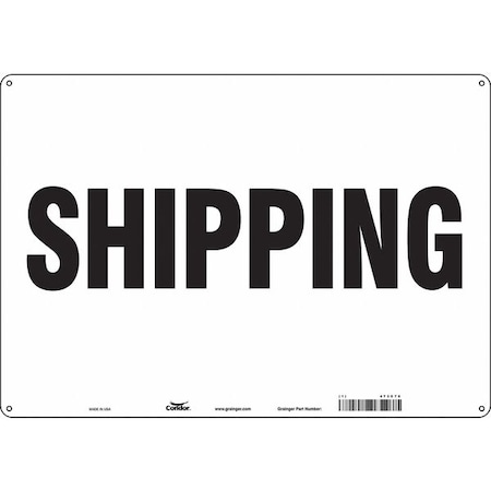 Shipping, 20 in W x 14 in H, Horizontal Rectangle, Aluminum, 473C78 MPN:473C78