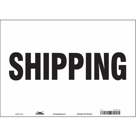 Shipping, 14 in W x 10 in H, Horizontal Rectangle, Vinyl, 473C84 MPN:473C84