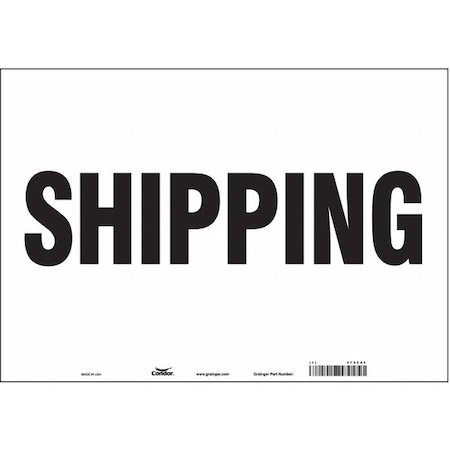Shipping, 20 in W x 14 in H, Horizontal Rectangle, Vinyl, 473C85 MPN:473C85