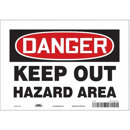 Safety Sign, 7 in Height, 10 in Width, Vinyl, Vertical Rectangle, English, 473D42 MPN:473D42