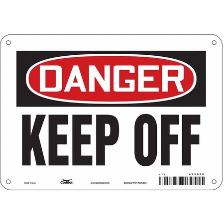 Safety Sign, 7 in Height, 10 in Width, Polyethylene, Vertical Rectangle, English, 473D56 MPN:473D56
