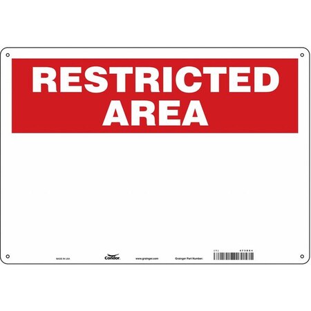 Safety Sign, 14 in H, 20 in W, Aluminum, Horizontal Rectangle, English, 473D84 MPN:473D84
