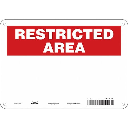 Safety Sign, 7 in Height, 10 in Width, Polyethylene, Vertical Rectangle, English, 473D87 MPN:473D87