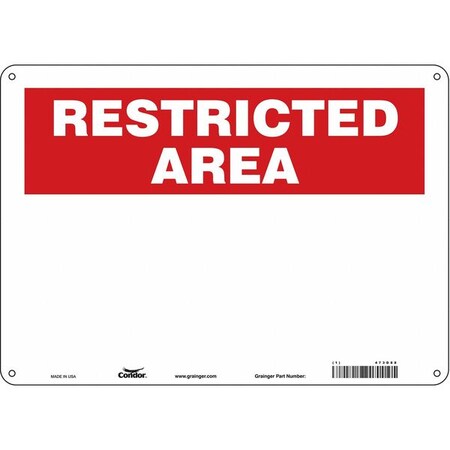 Safety Sign, 10 in Height, 14 in Width, Polyethylene, Horizontal Rectangle, English, 473D88 MPN:473D88