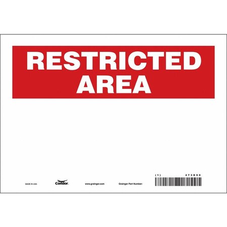 Safety Sign, 7 in Height, 10 in Width, Vinyl, Vertical Rectangle, English, 473D90 MPN:473D90