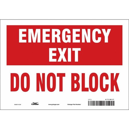 Safety Sign, 7 in Height, 10 in Width, Vinyl, Vertical Rectangle, English, 473D97 MPN:473D97