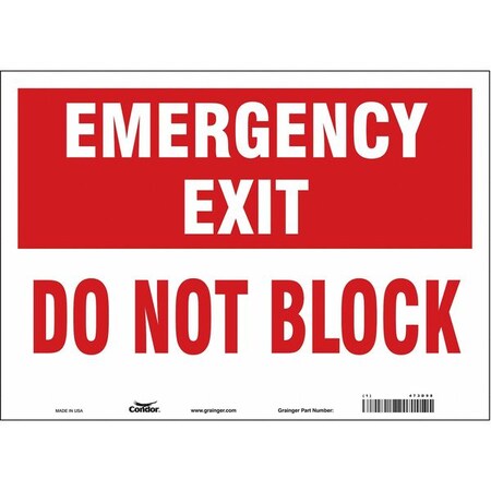 Safety Sign, 10 in Height, 14 in Width, Vinyl, Horizontal Rectangle, English, 473D98 MPN:473D98