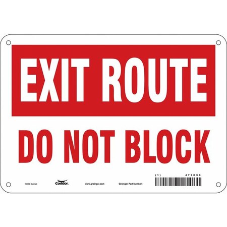 Safety Sign, 7 in Height, 10 in Width, Aluminum, Vertical Rectangle, English, 473D99 MPN:473D99