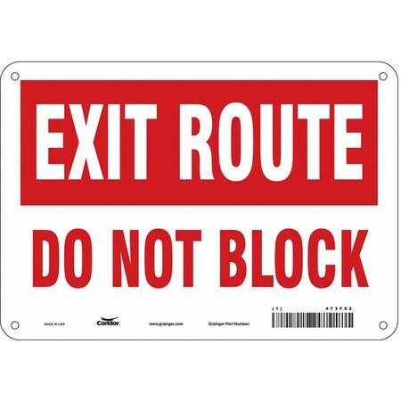 Safety Sign, 7 in Height, 10 in Width, Polyethylene, Vertical Rectangle, English, 473F02 MPN:473F02