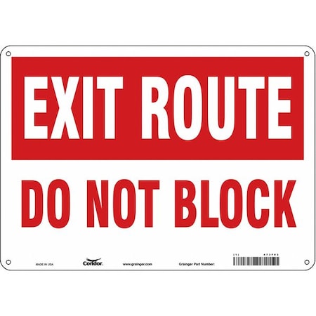 Safety Sign, 10 in Height, 14 in Width, Polyethylene, Horizontal Rectangle, English, 473F03 MPN:473F03