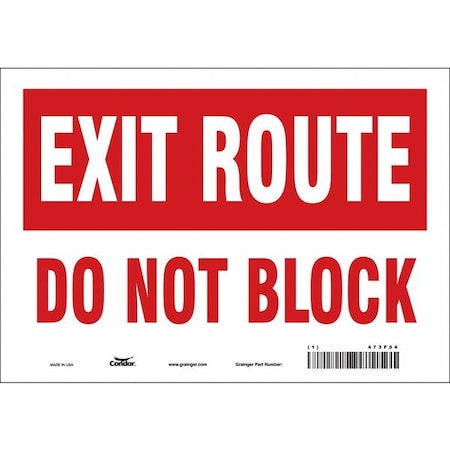 Safety Sign, 7 in Height, 10 in Width, Vinyl, Vertical Rectangle, English, 473F04 MPN:473F04