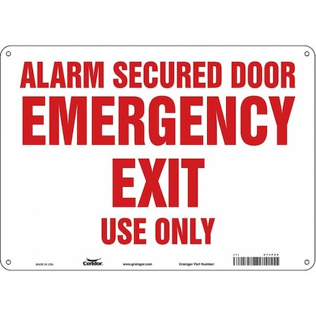 Exit Sign, Aluminum, 14