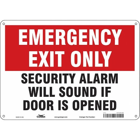 Safety Sign, 10 in Height, 14 in Width, Polyethylene, Horizontal Rectangle, English, 473F30 MPN:473F30